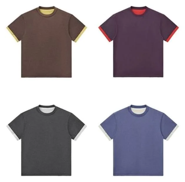 DX8830 Contrast-Trim Crewneck T-Shirt catalogue product